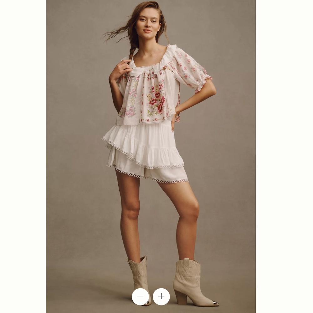 Anthropologie x Bishop + Young Summer Fling Skort- size XL